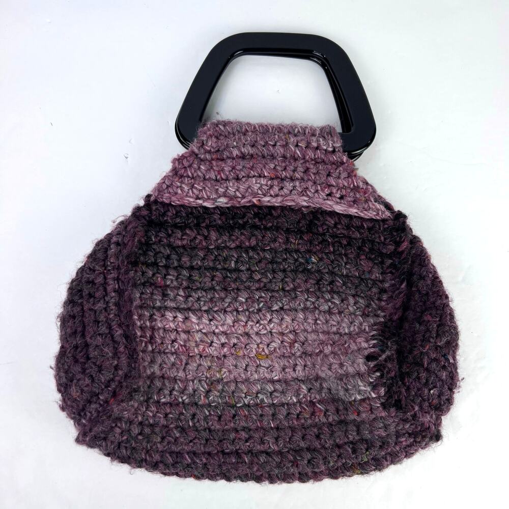 Handmade Crochet Purple Ombré Handbag Purse Grandmacore